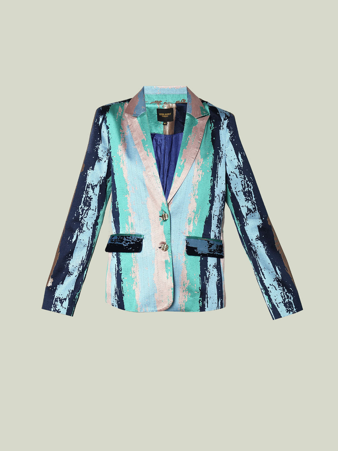 Marquee Blue Abstract Print Co-Ord Set Blazer