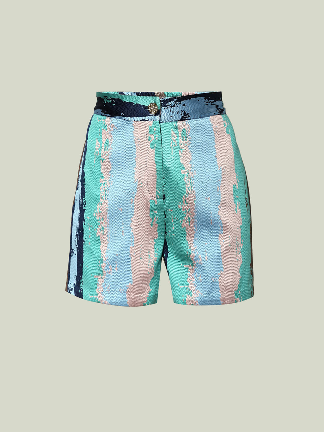 Marquee Blue Abstract Print Co-Ord Set Shorts