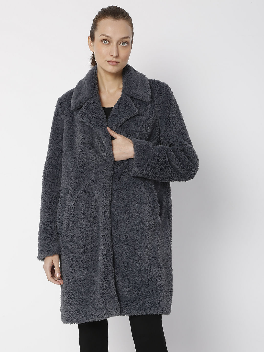 Ombre Blue Teddy Overcoat