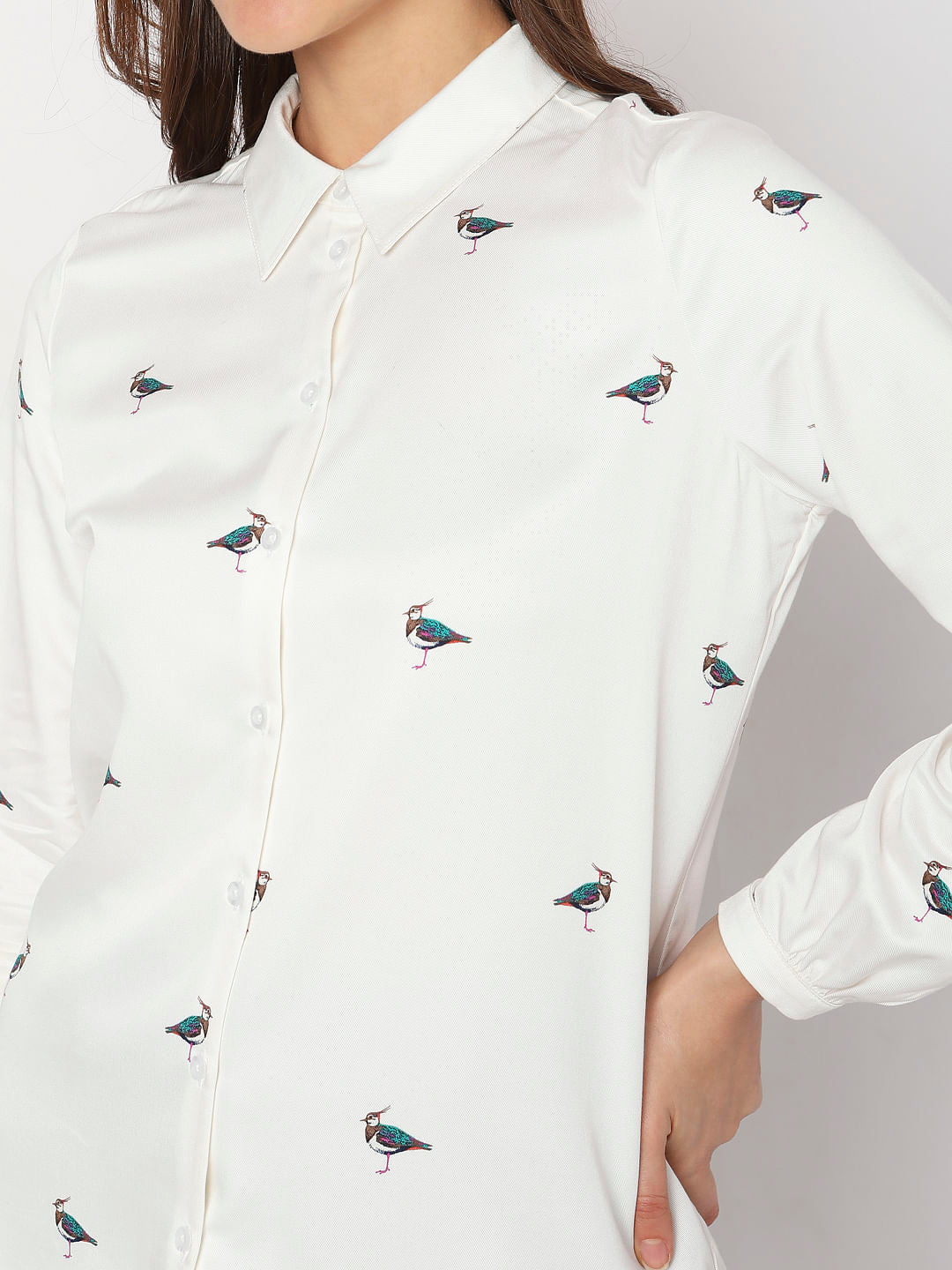 White Embroidered Shirt
