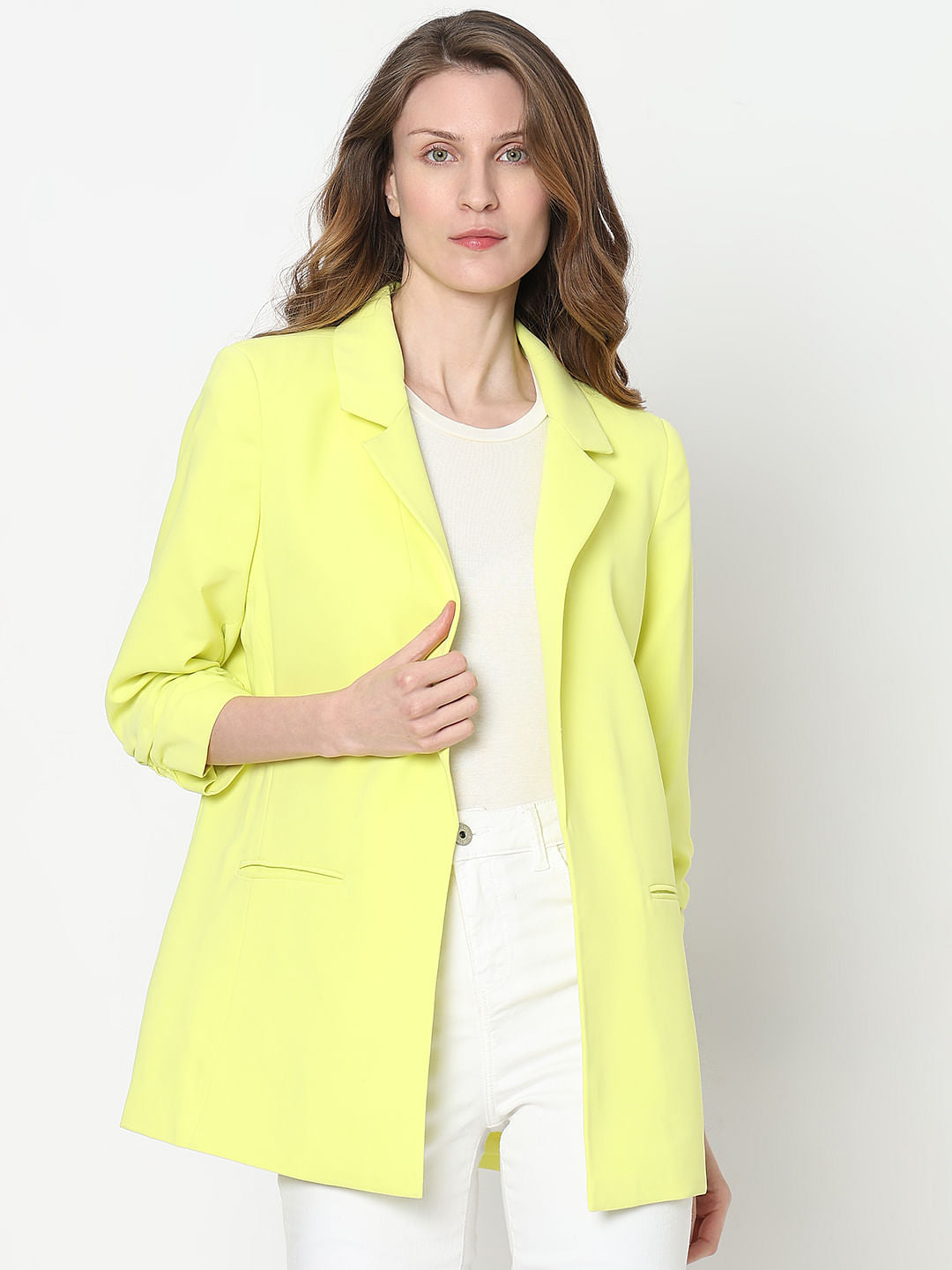 Lime Yellow Tailored Blazer