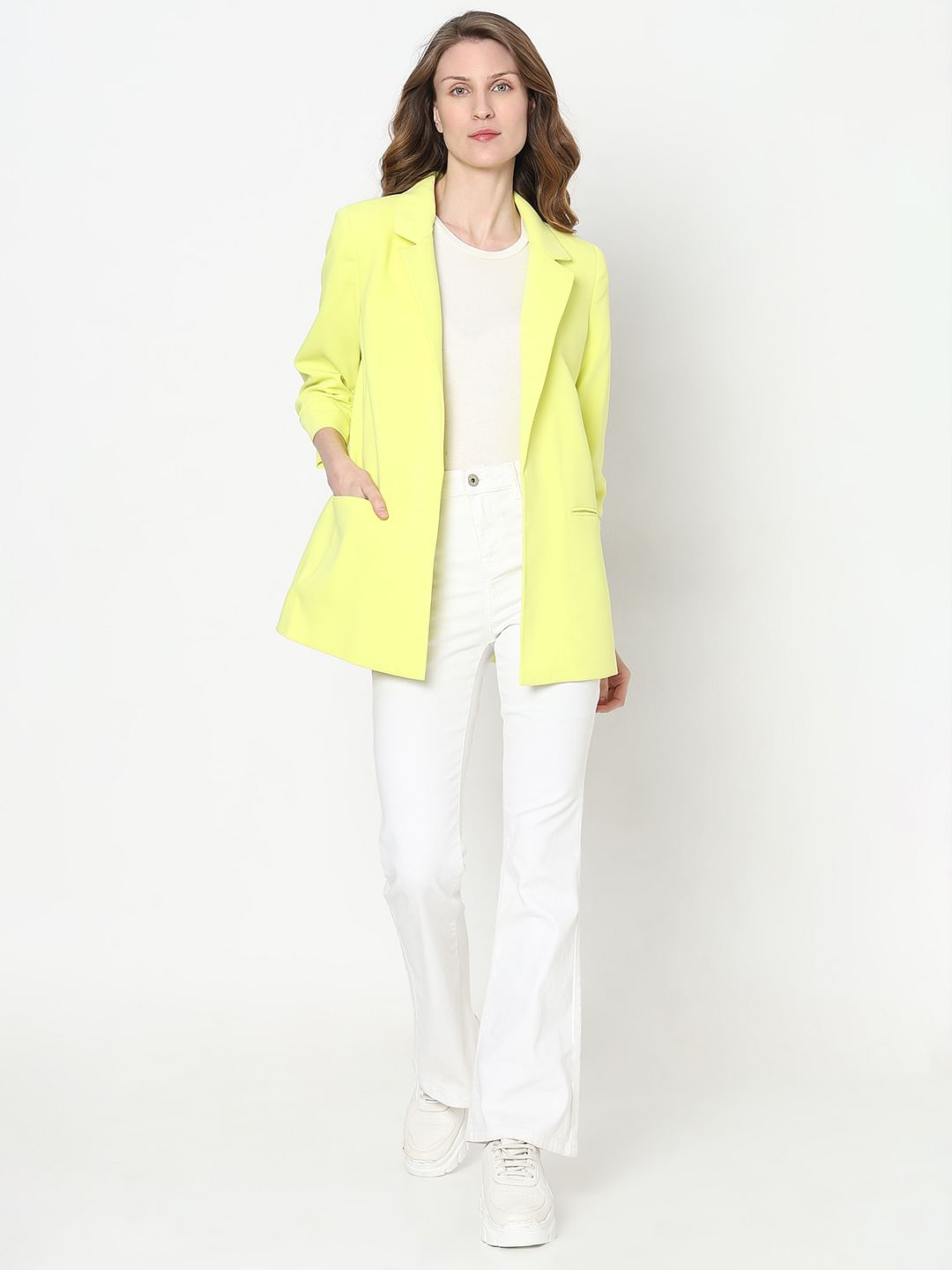 Lime Yellow Tailored Blazer