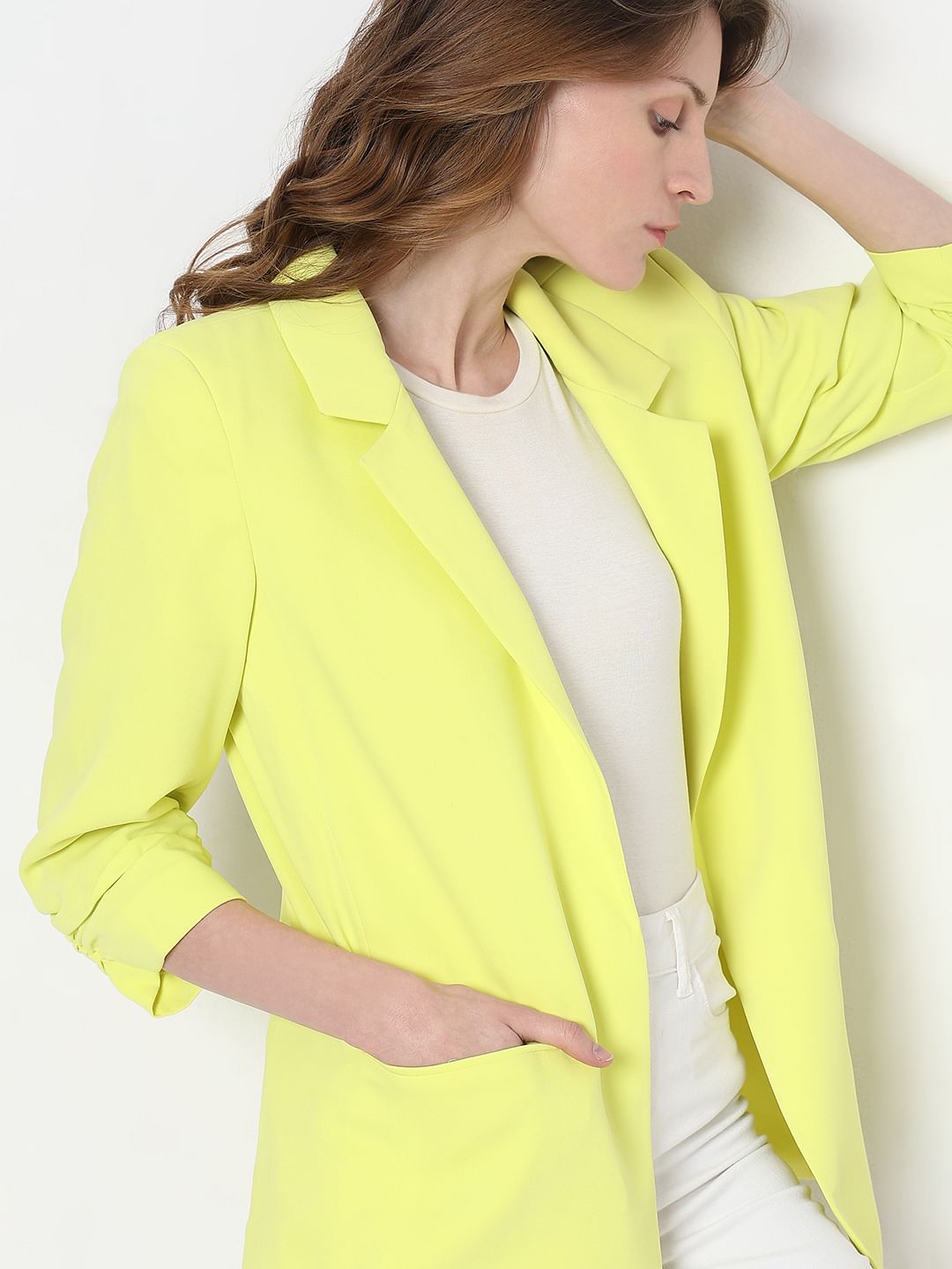 Lime Yellow Tailored Blazer