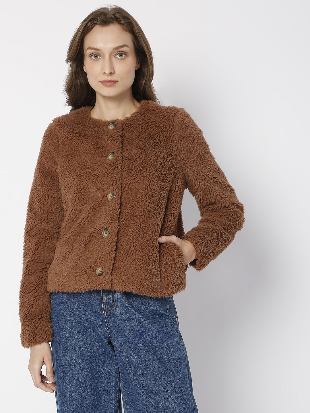 Brown Teddy Short Jacket