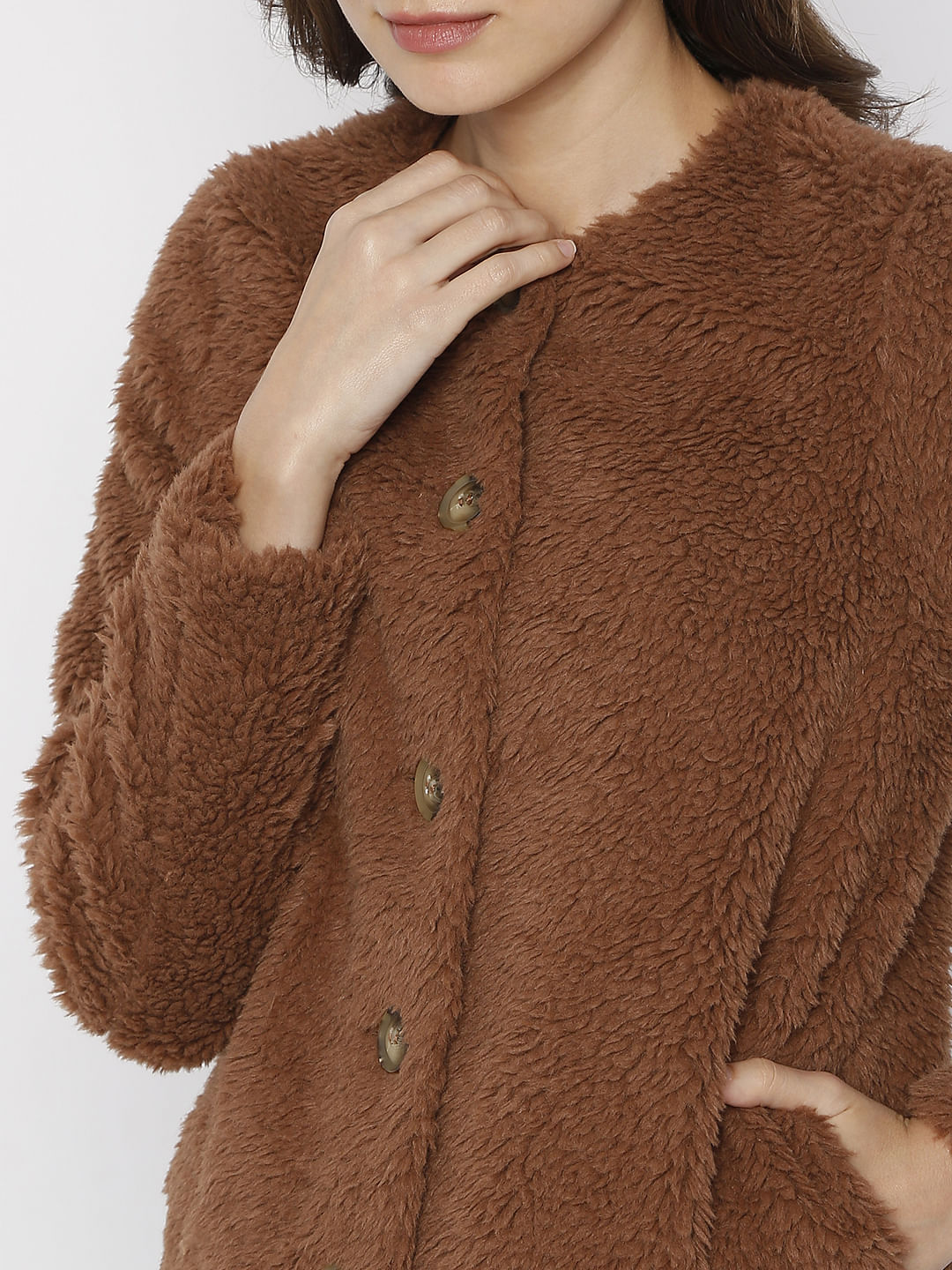 Brown Teddy Short Jacket
