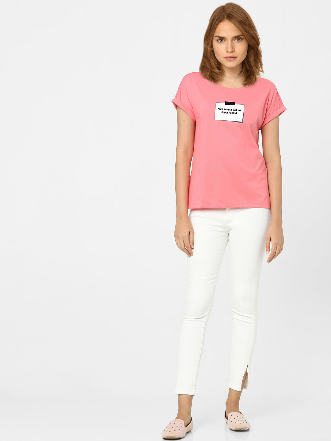 Pink Graphic Print T-Shirt