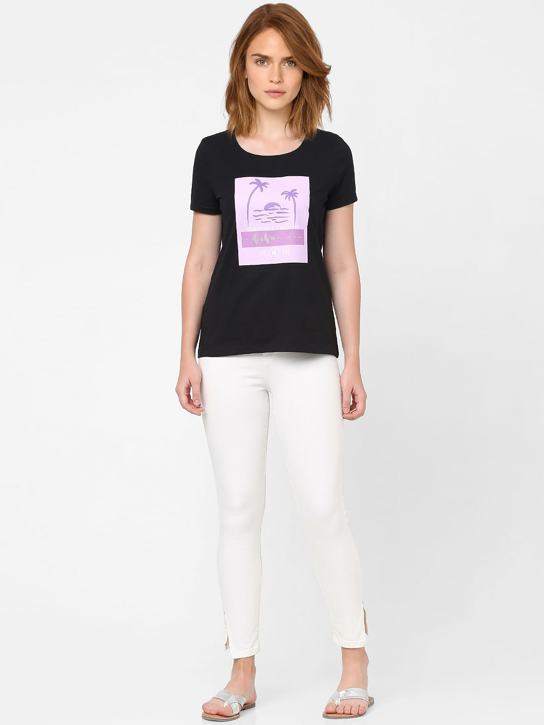 Black Graphic Print T-Shirt