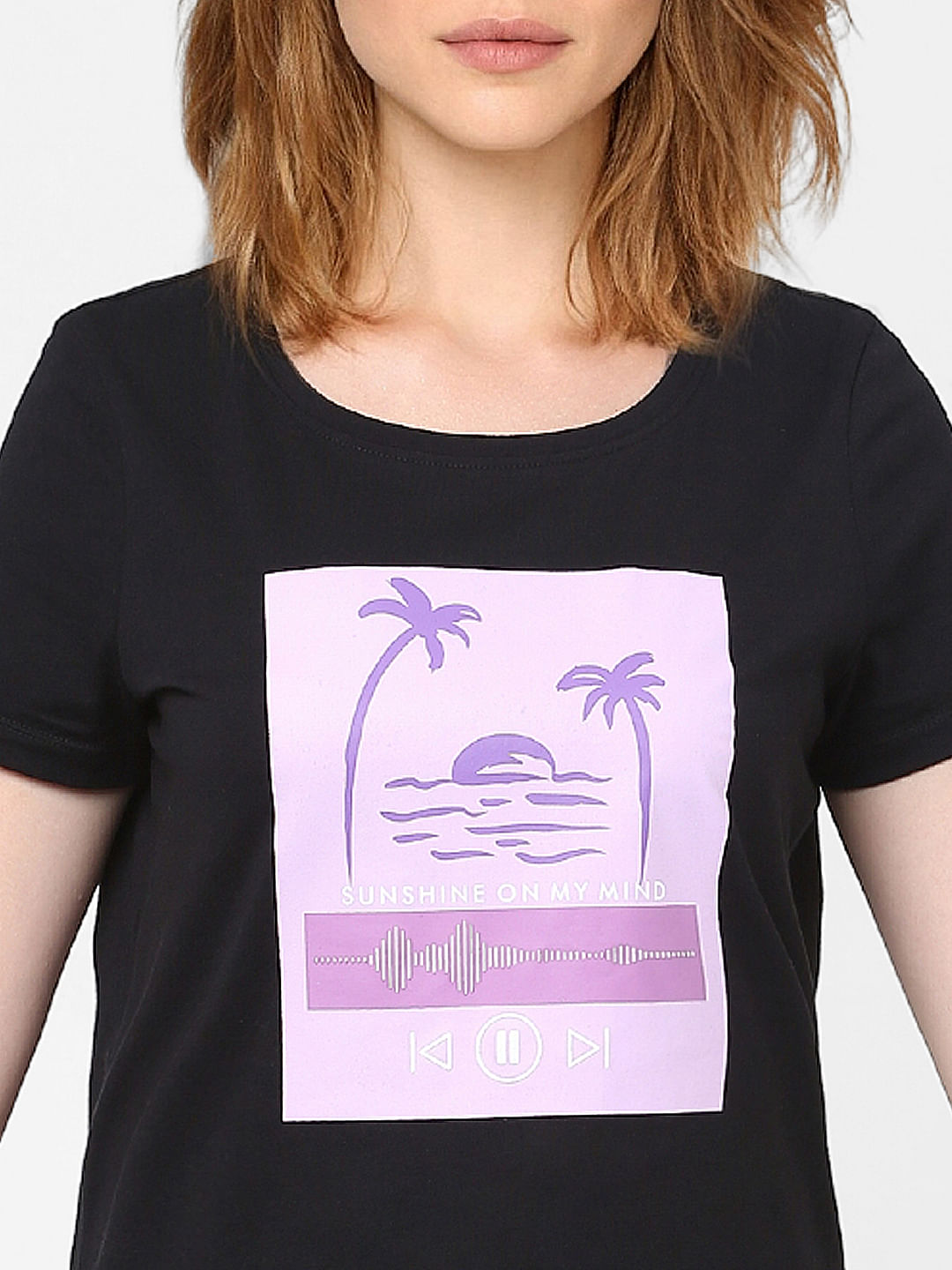 Black Graphic Print T-Shirt