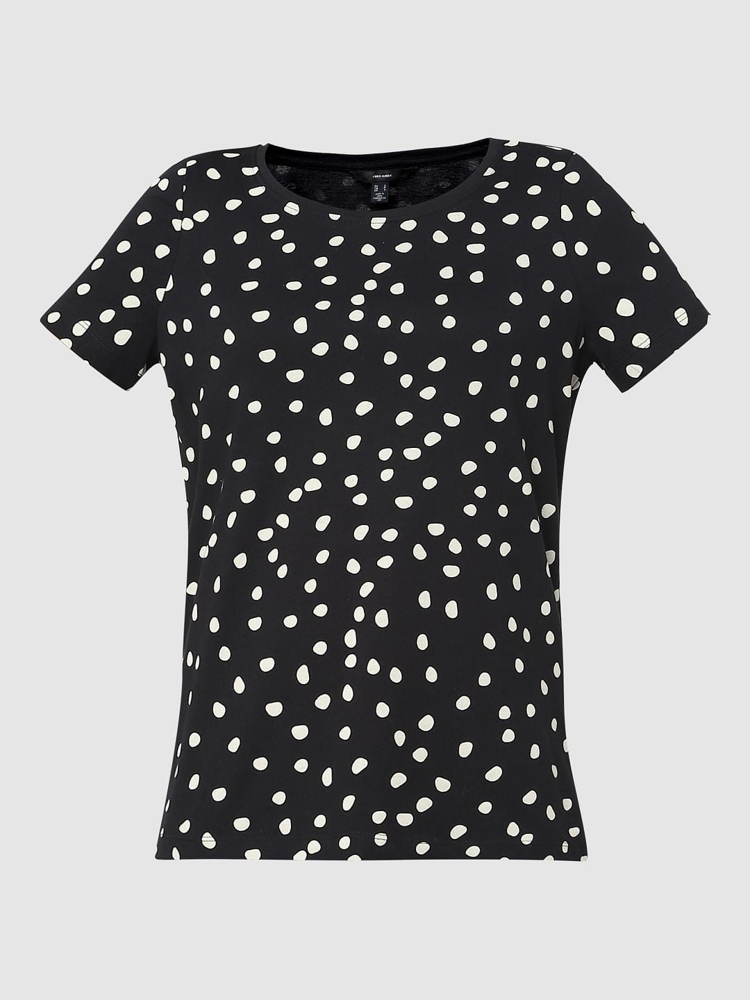 Black Polka Dot Top