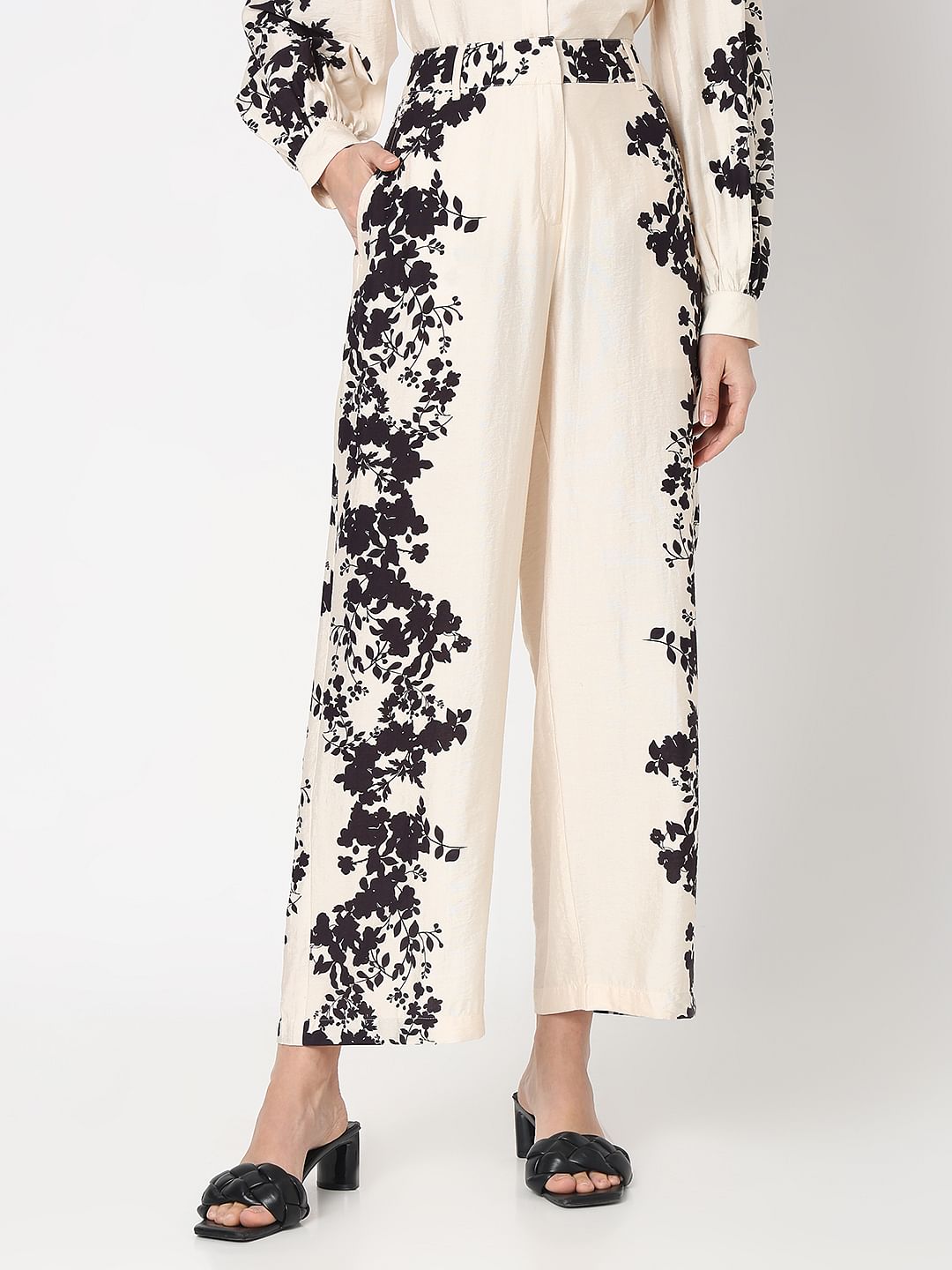 Off-White Printed Co-Ord Set Pants