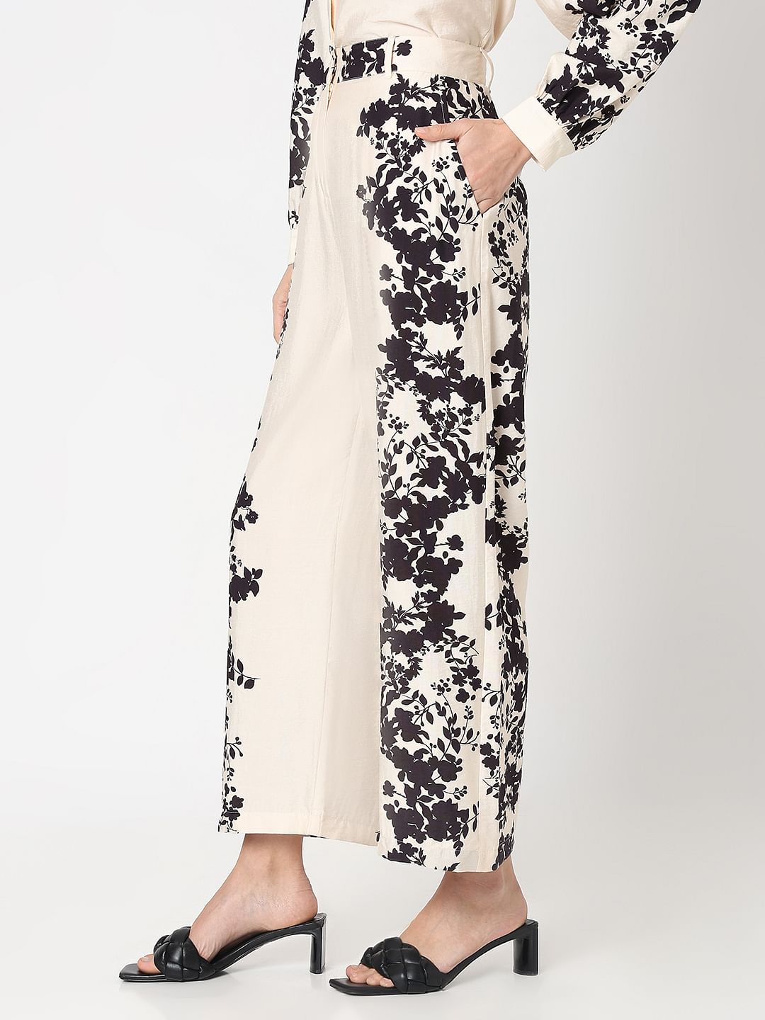 Off-White Printed Co-Ord Set Pants