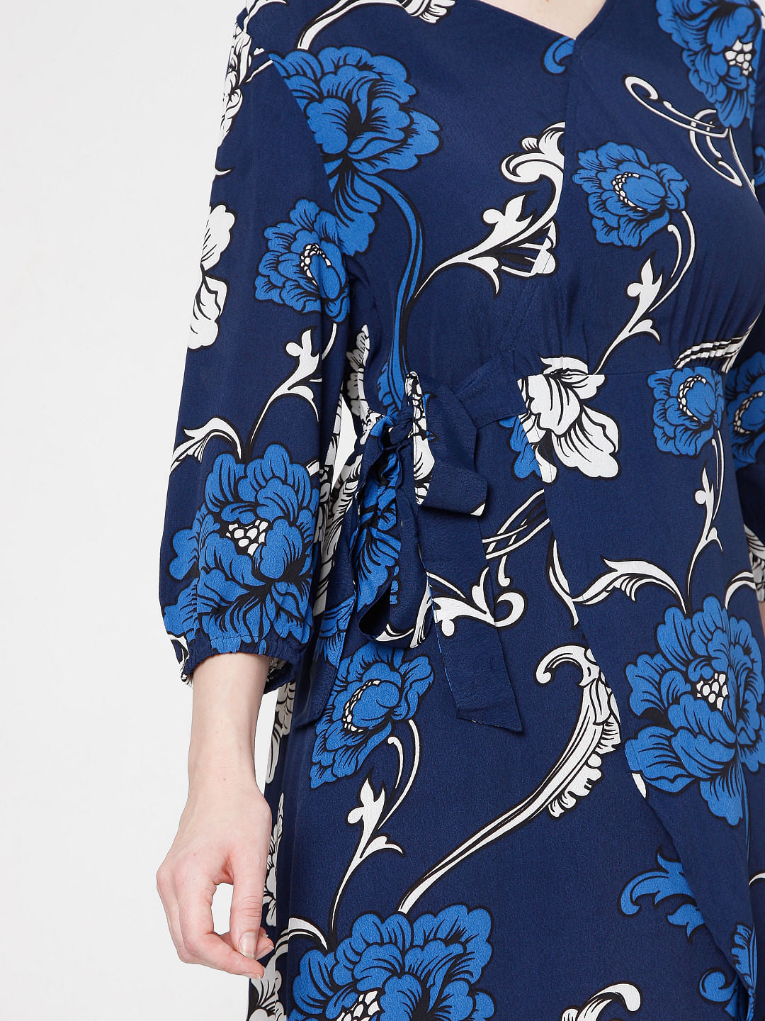 Blue Floral Flit & Flare Dress