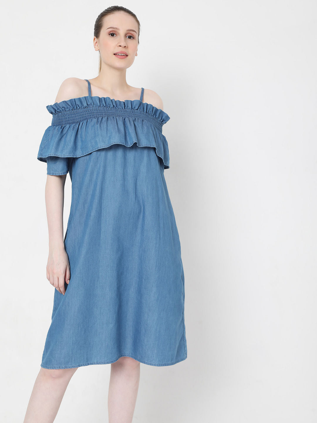 Blue Denim Shift Dress