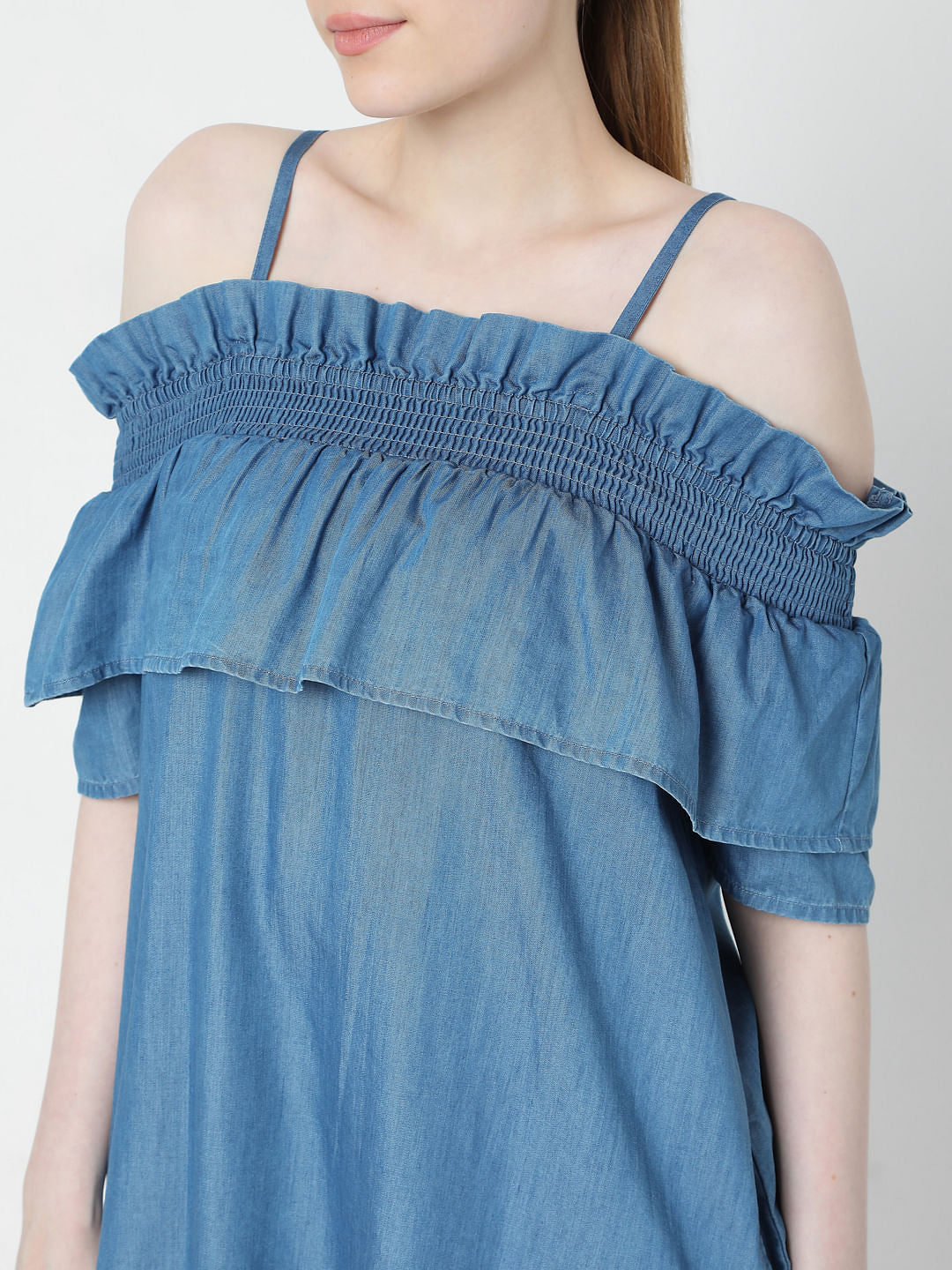 Blue Denim Shift Dress