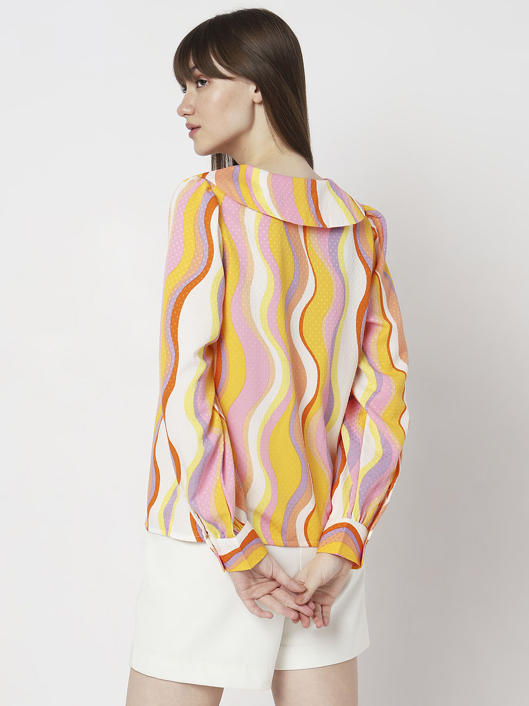 Pink Abstract Print Shirt