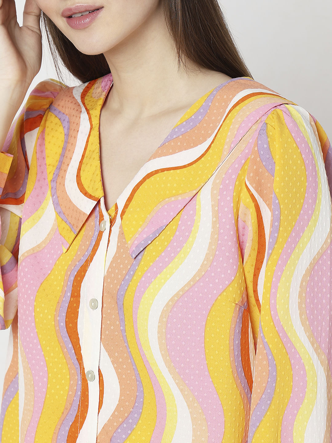 Pink Abstract Print Shirt