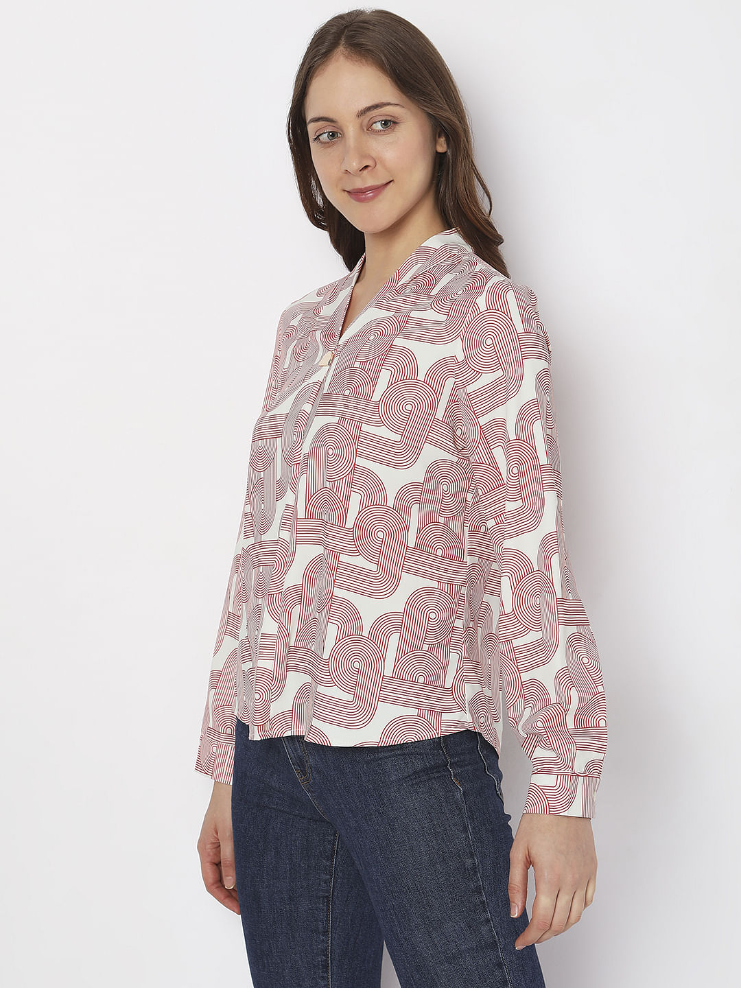 Off-White Printed Top