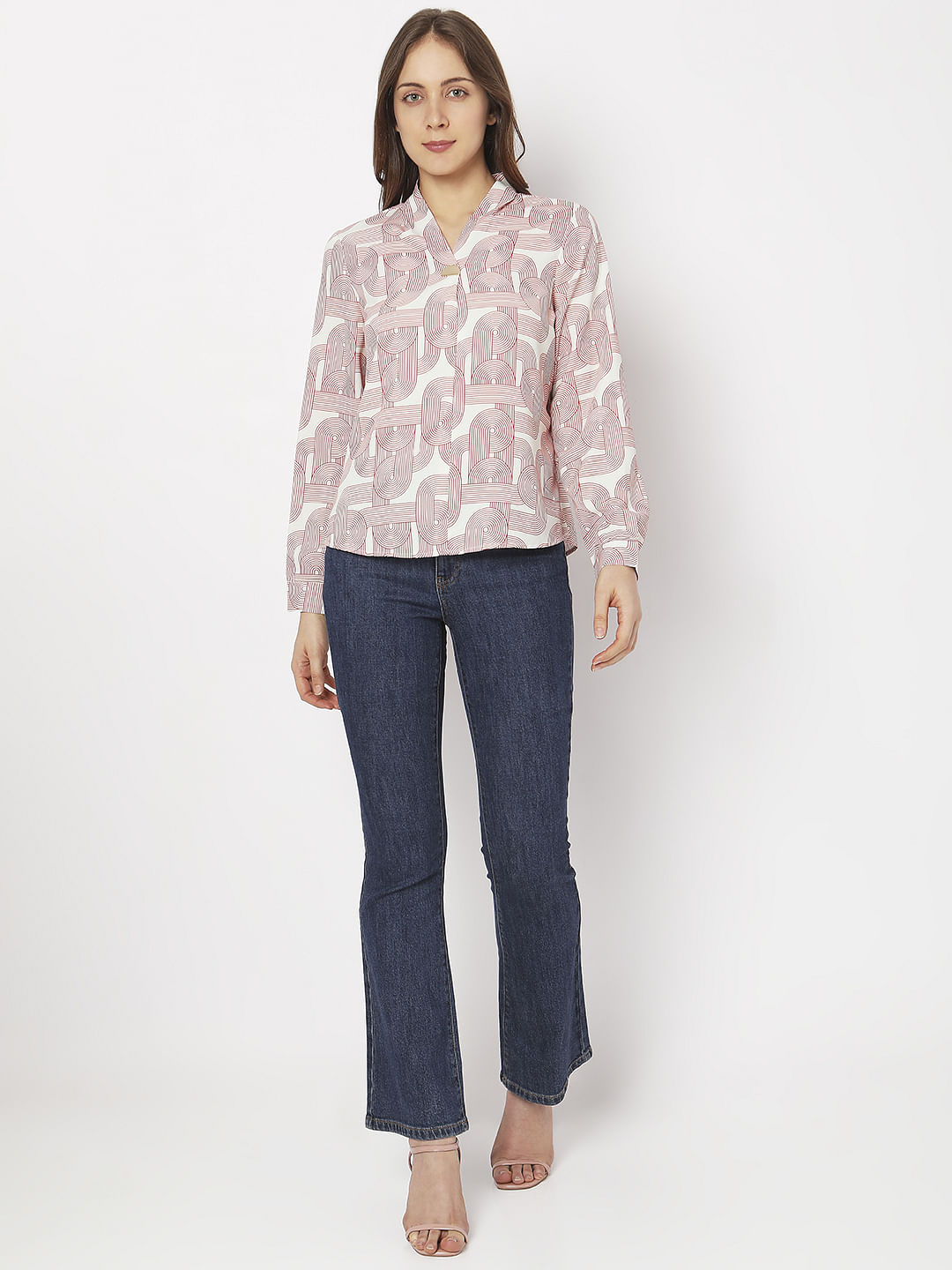 Off-White Printed Top