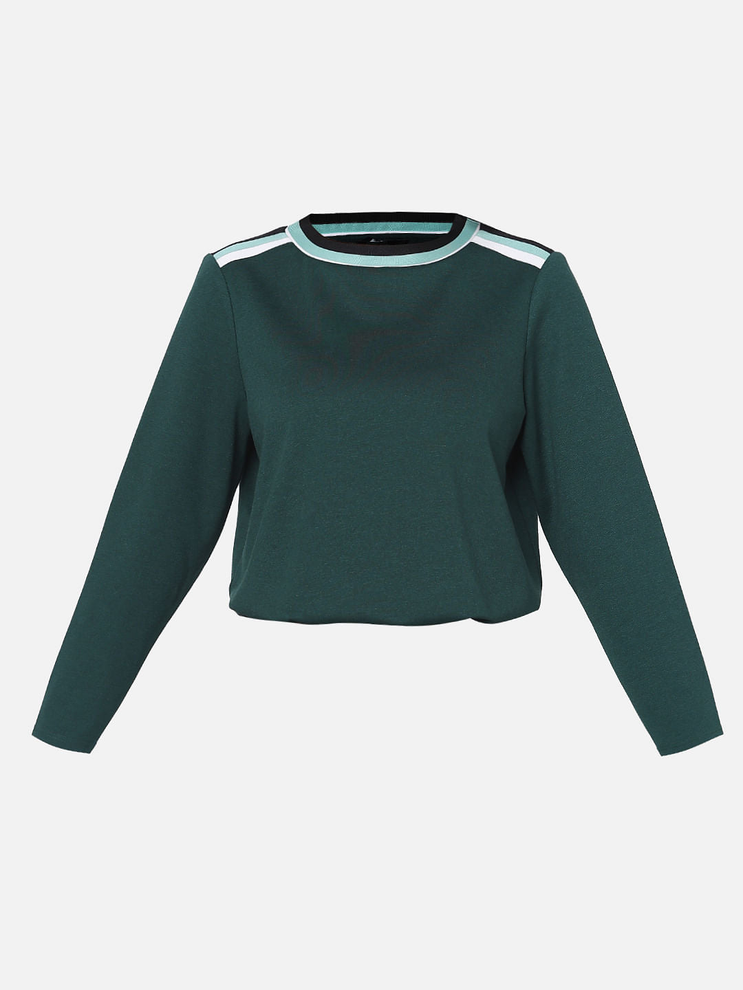 Green Tape Detail Co-Ord Set Sweatshirt