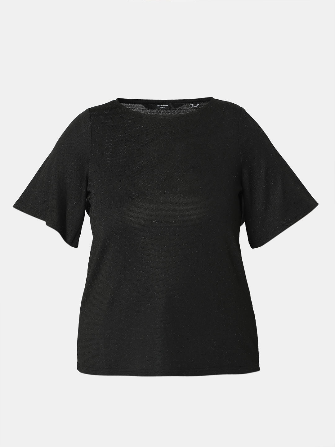 Curve Black Shimmer Top