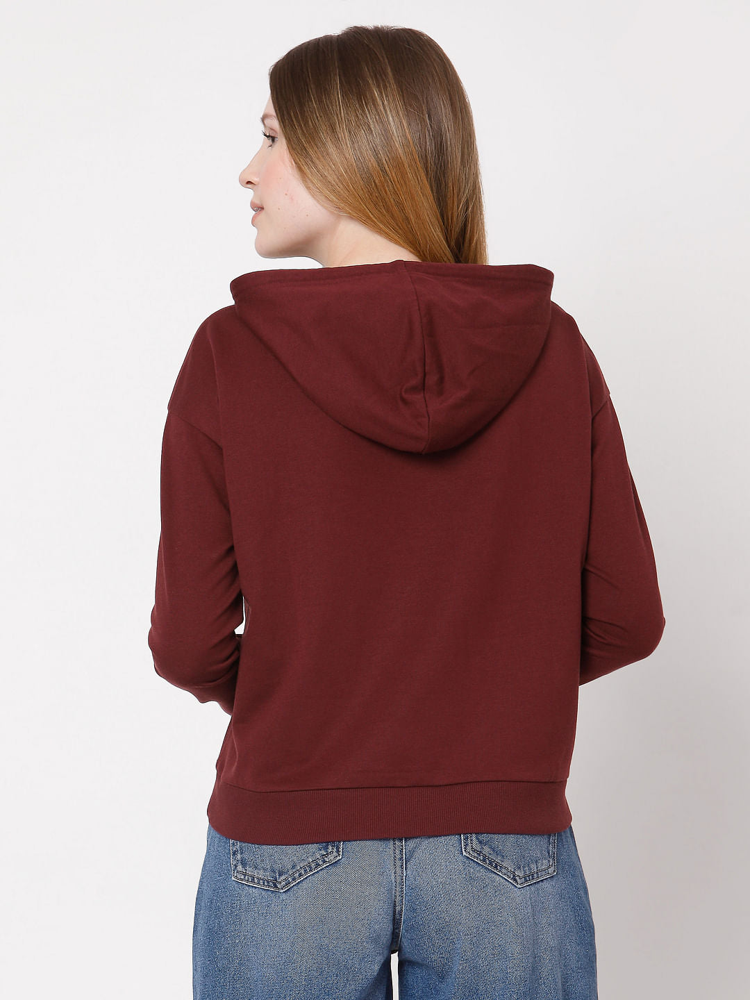 Maroon Hooded Sweatshirt