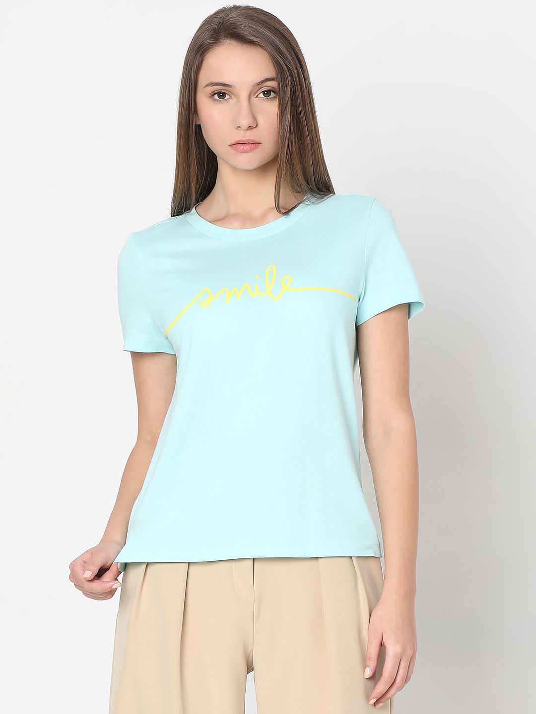 Light Blue Cotton T-Shirt