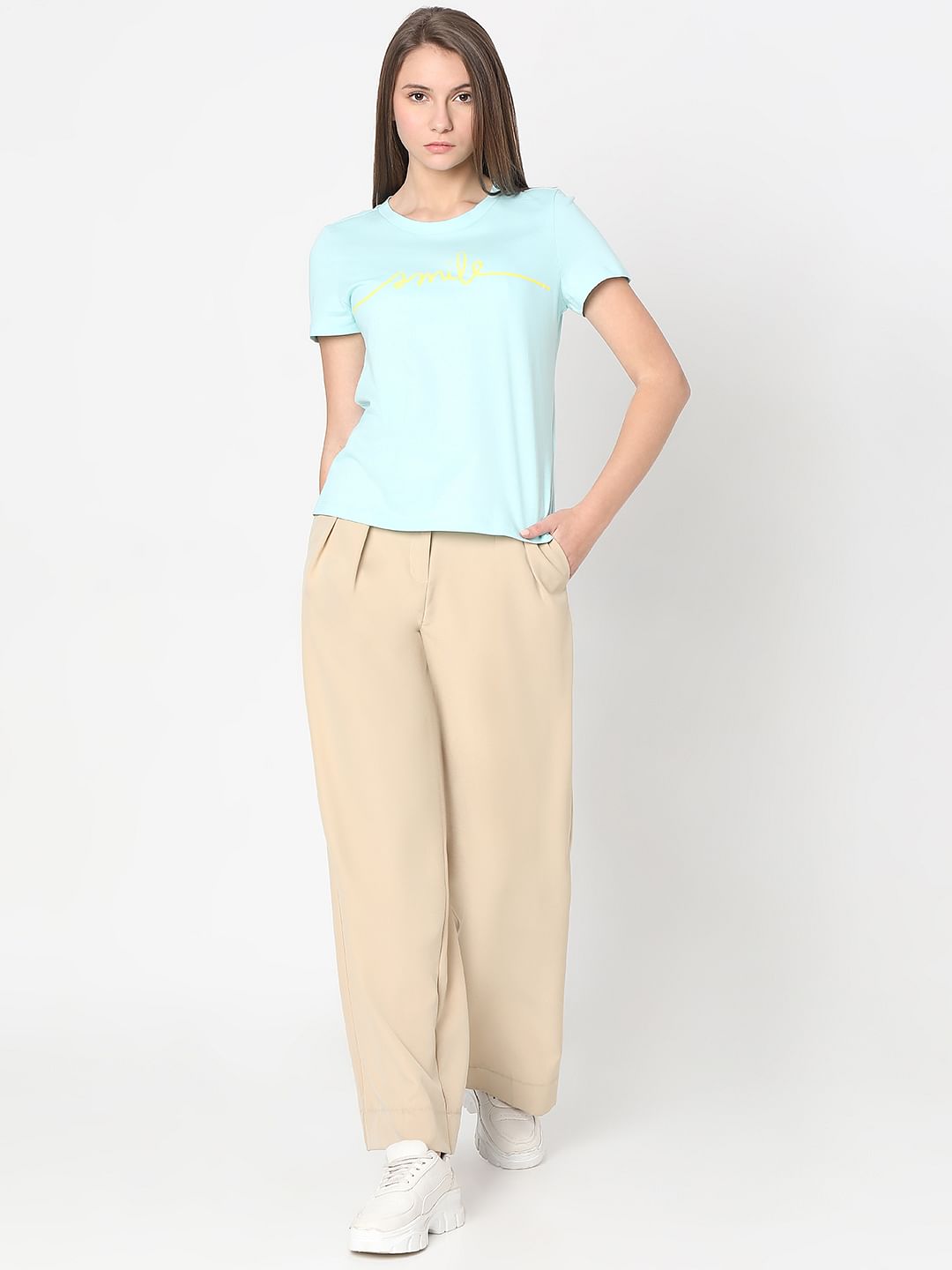 Light Blue Cotton T-Shirt