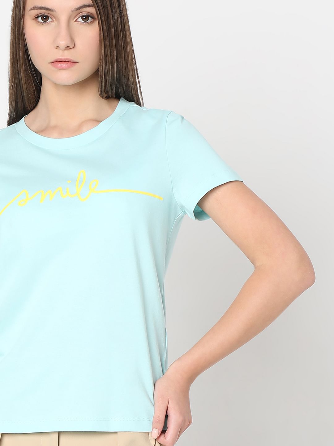 Light Blue Cotton T-Shirt