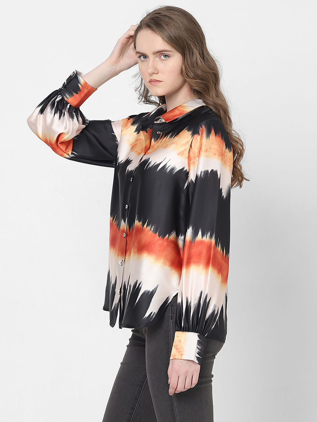 Black Watercolour Printed Shirt