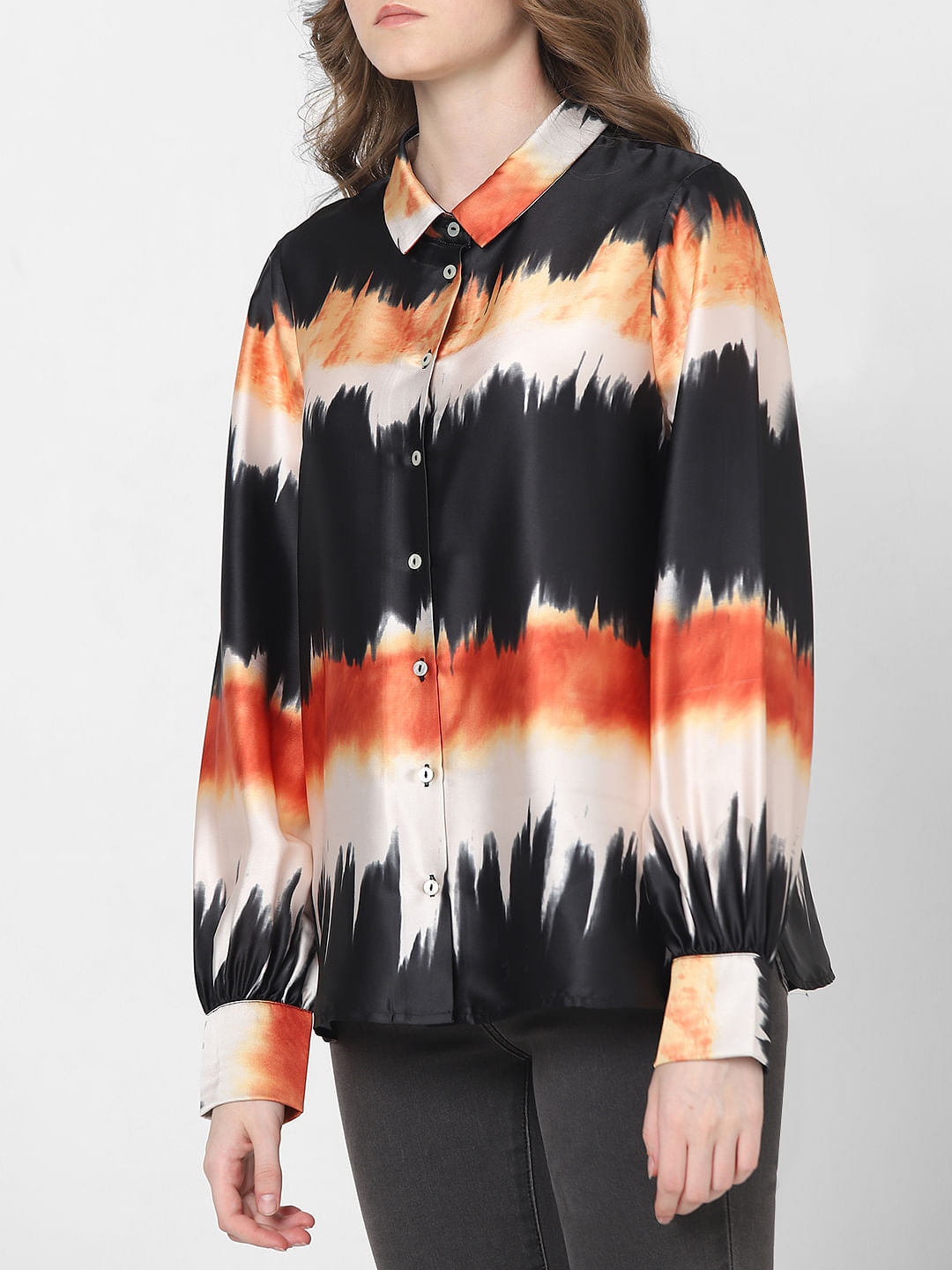 Black Watercolour Printed Shirt