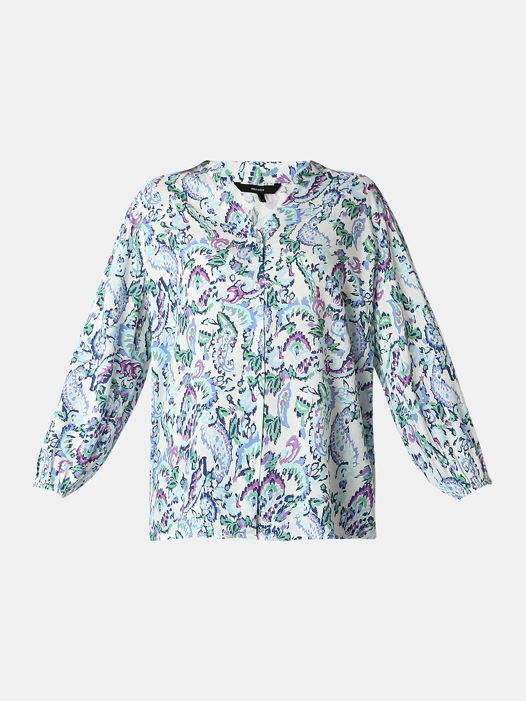 Light Blue Printed Top