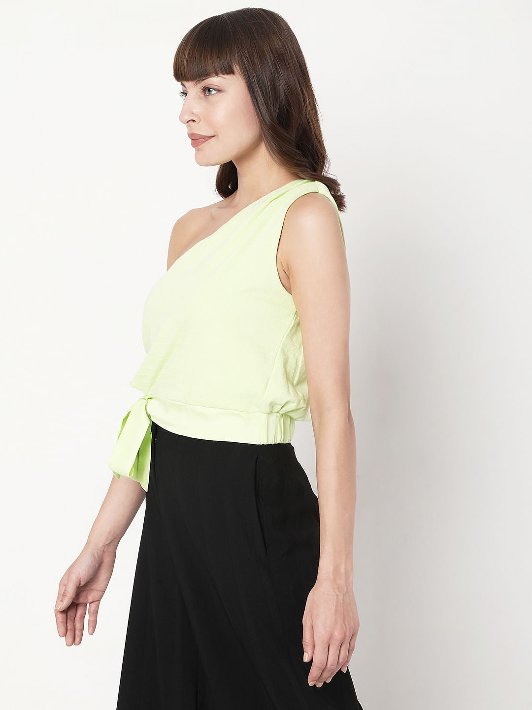 Green One Shoulder Top