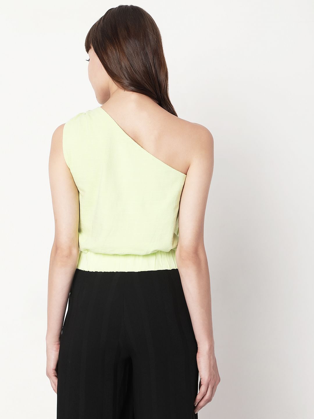 Green One Shoulder Top
