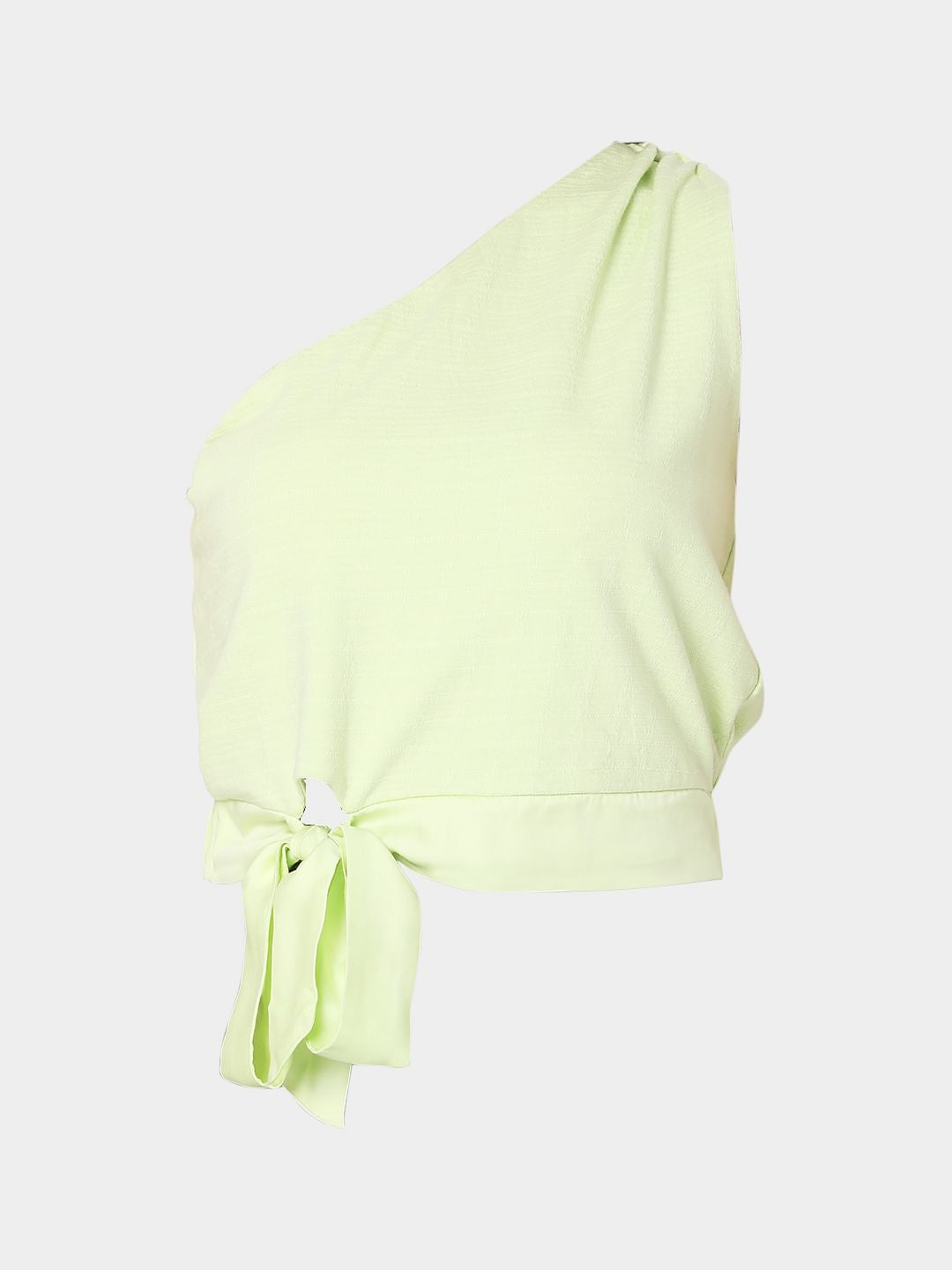 Green One Shoulder Top
