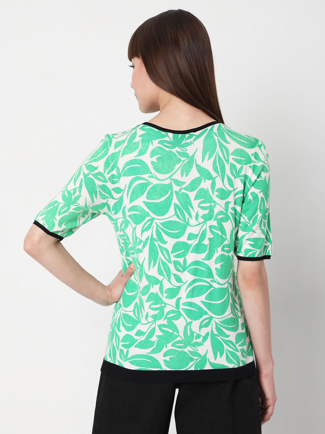 Green Printed Top