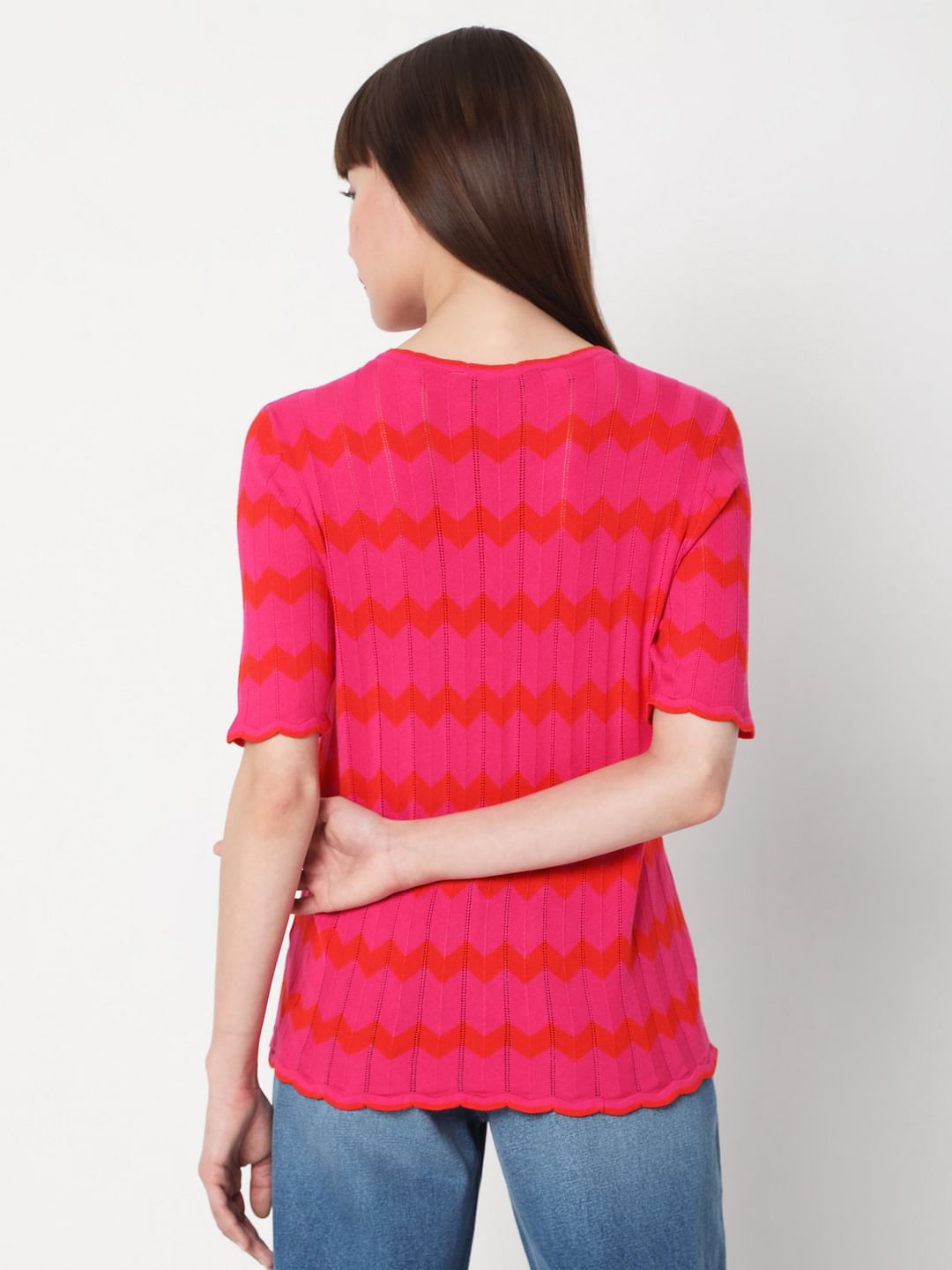 Fuschia Pink Knit Top