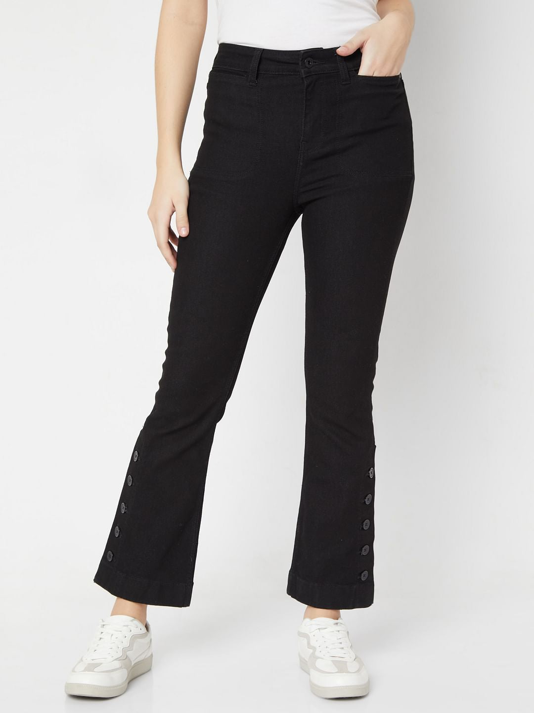 Black Petra Bootcut Jeans