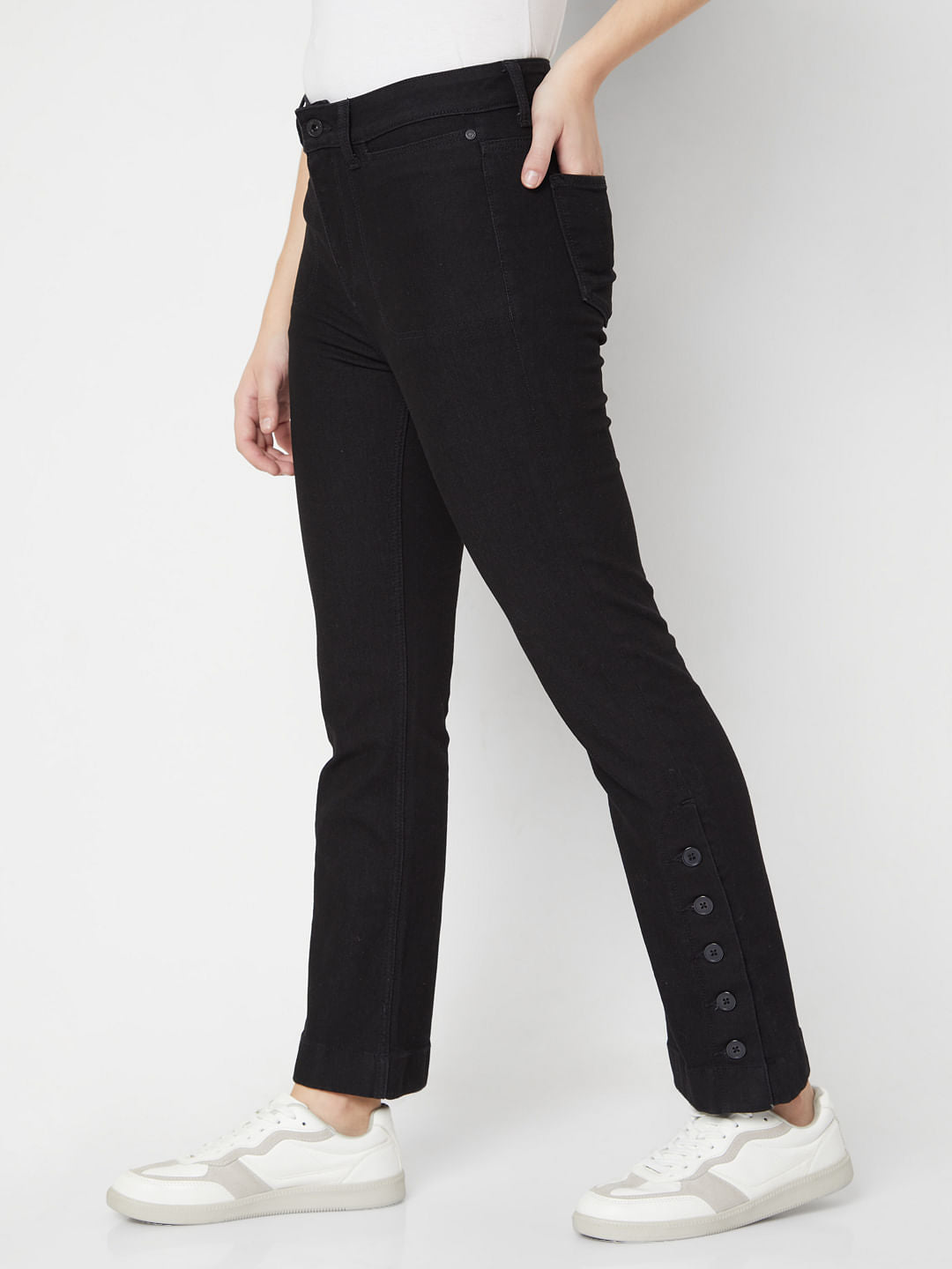 Black Petra Bootcut Jeans