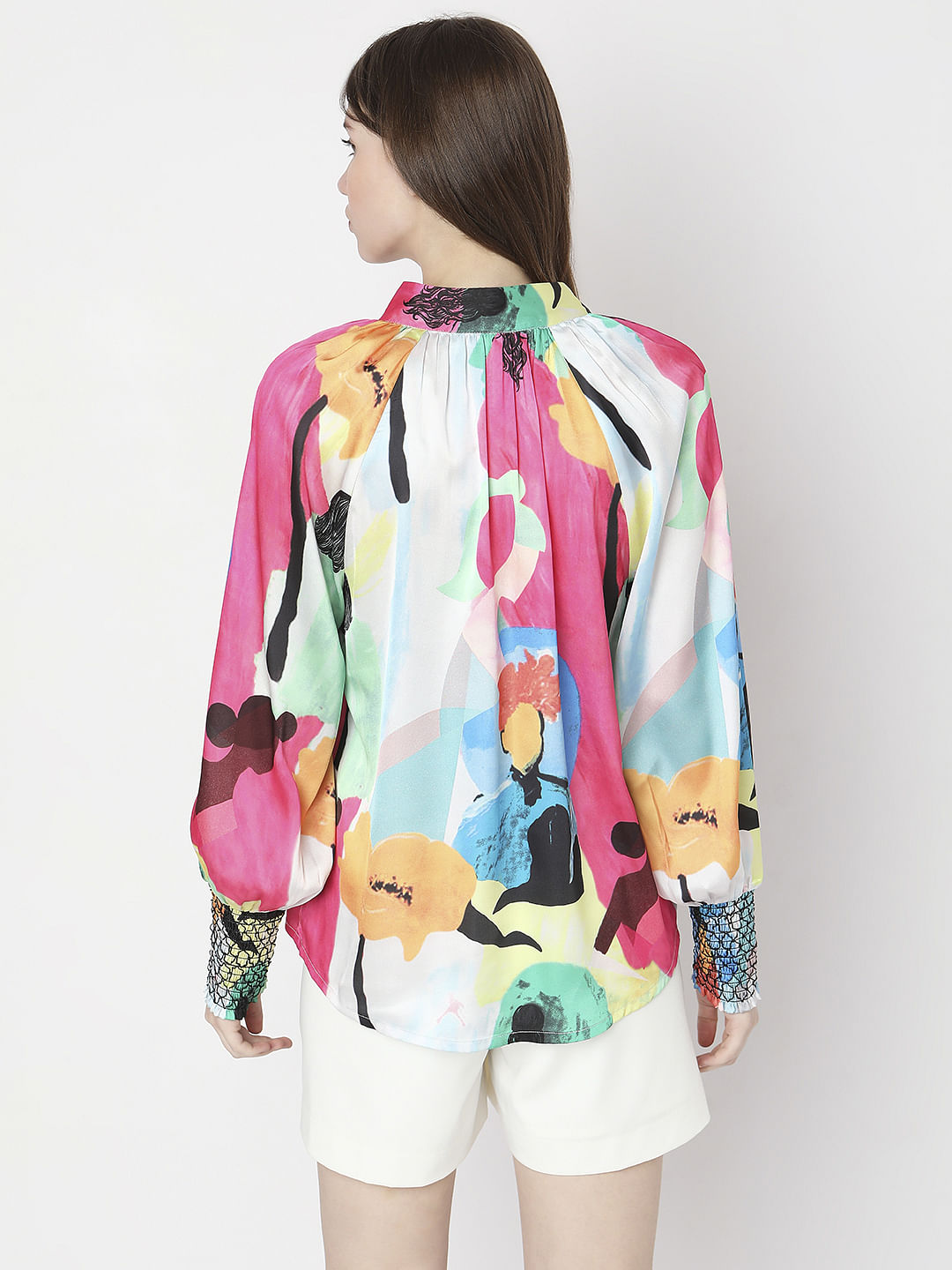 Pink Abstract Print Shirt