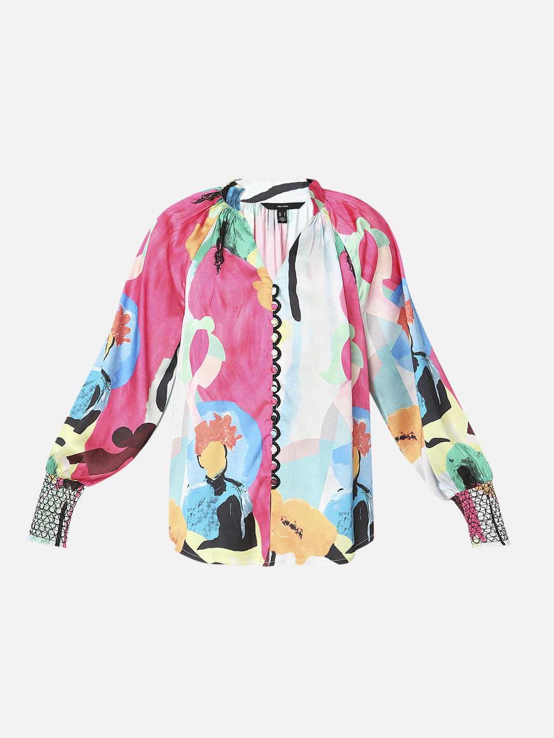Pink Abstract Print Shirt