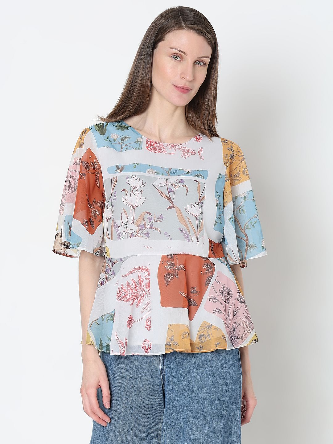 Multi-Colour Printed Top