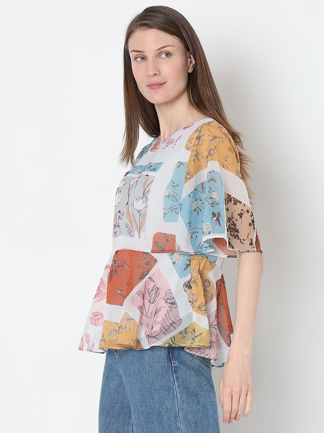 Multi-Colour Printed Top