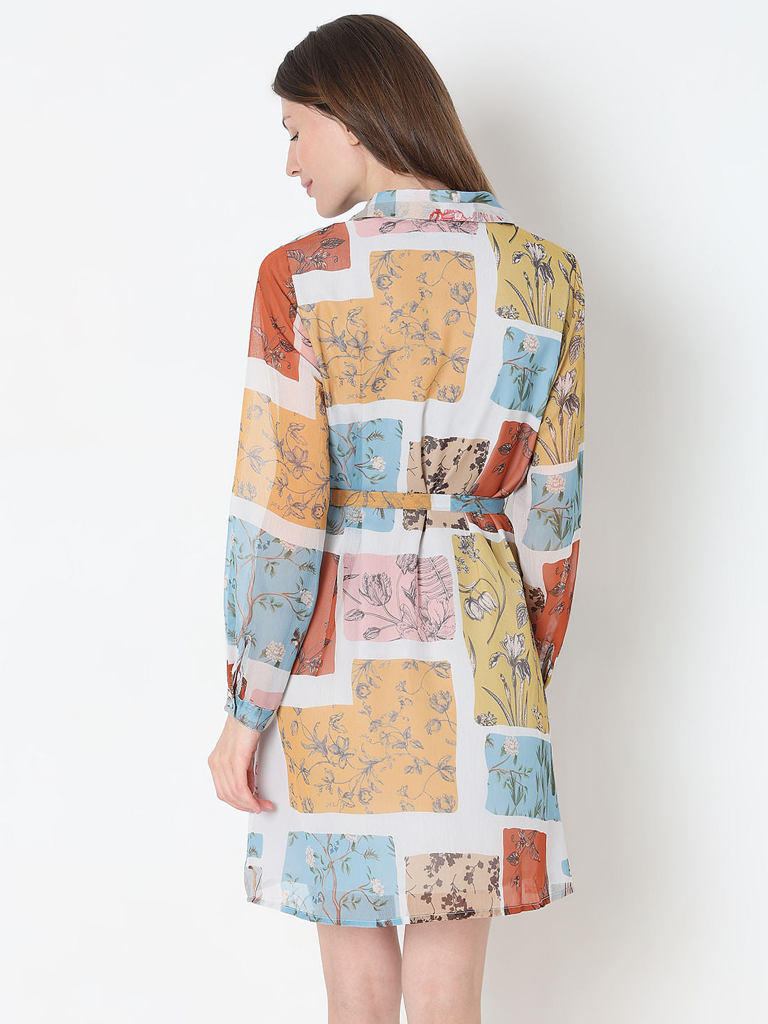 Multi-Colour Printed Shirt Dress