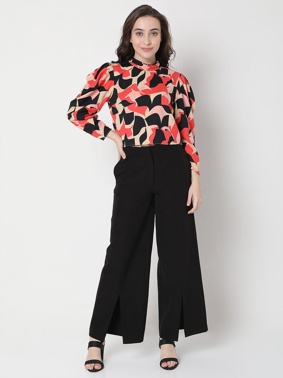 Beige Turtle Neck Top