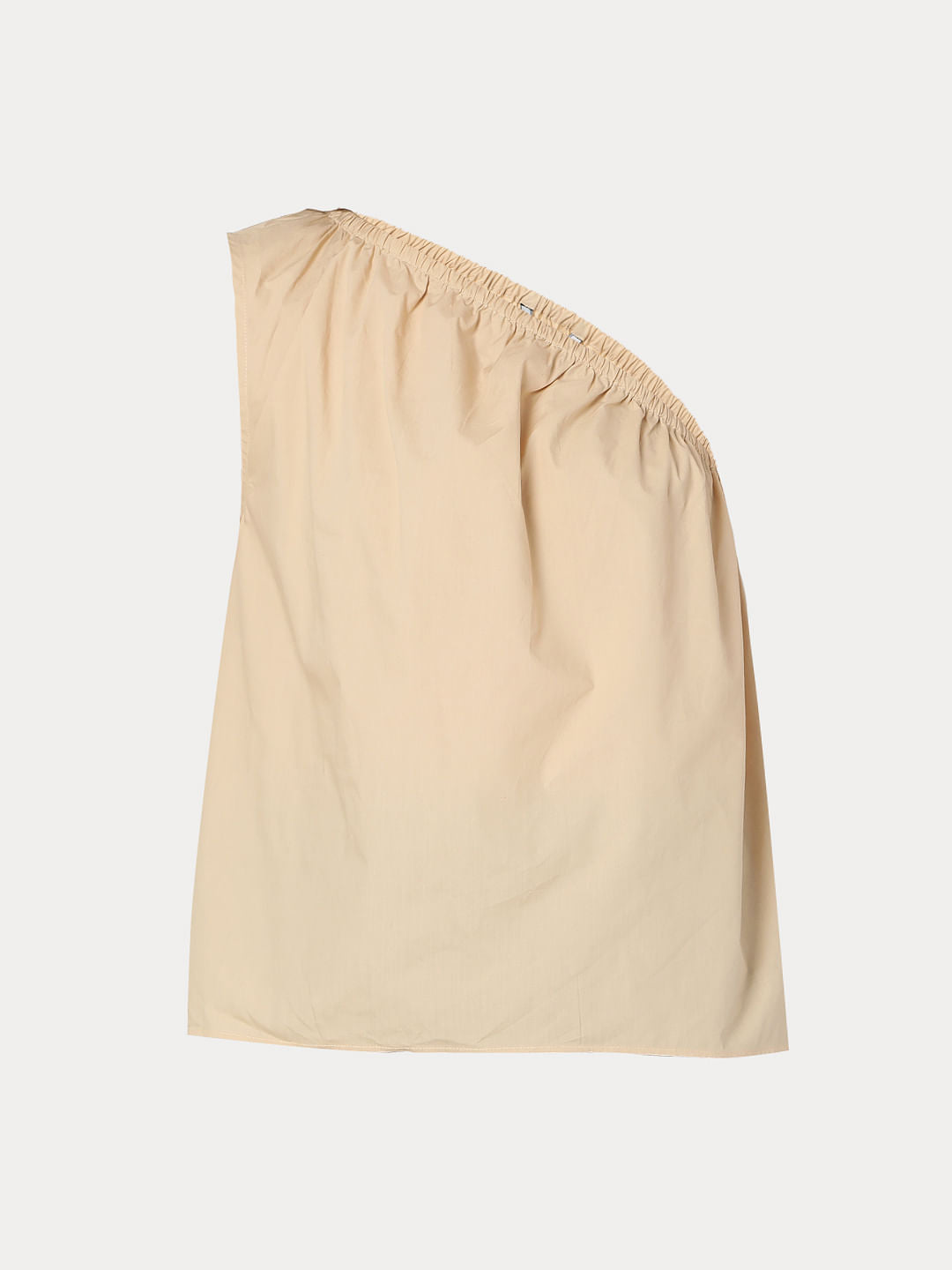 Beige One-Shoulder Top