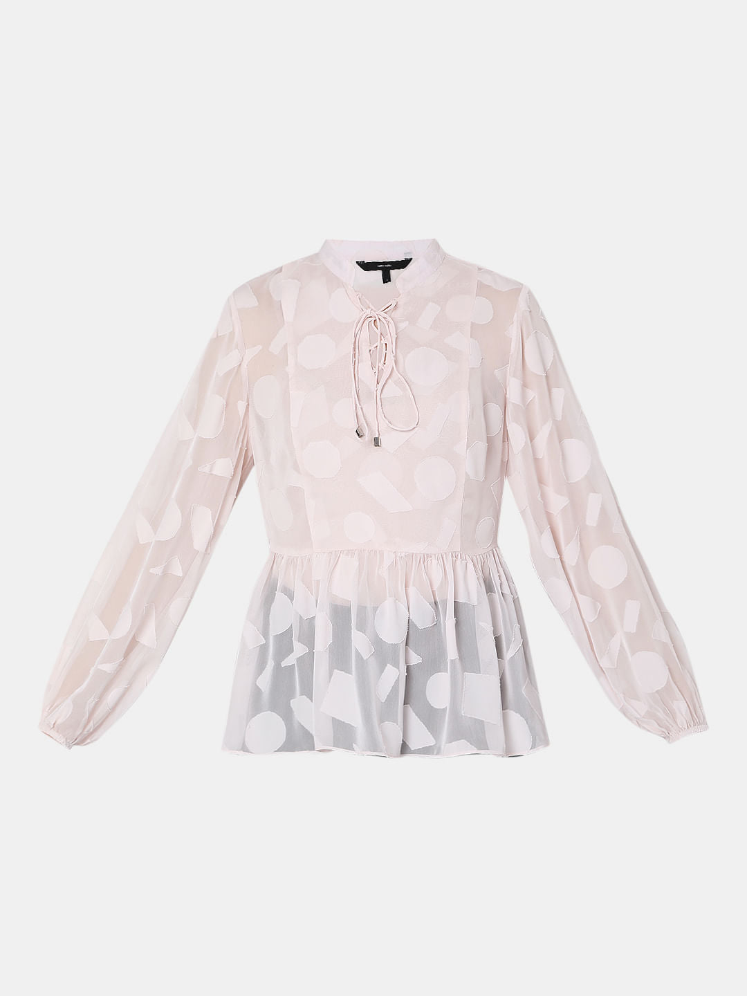 Light Pink Geometric Print Top