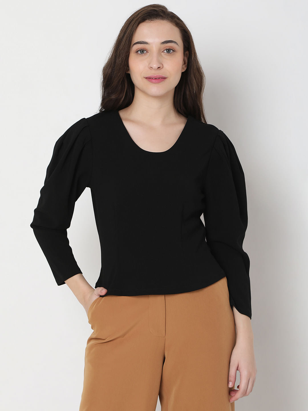Black Knit Top