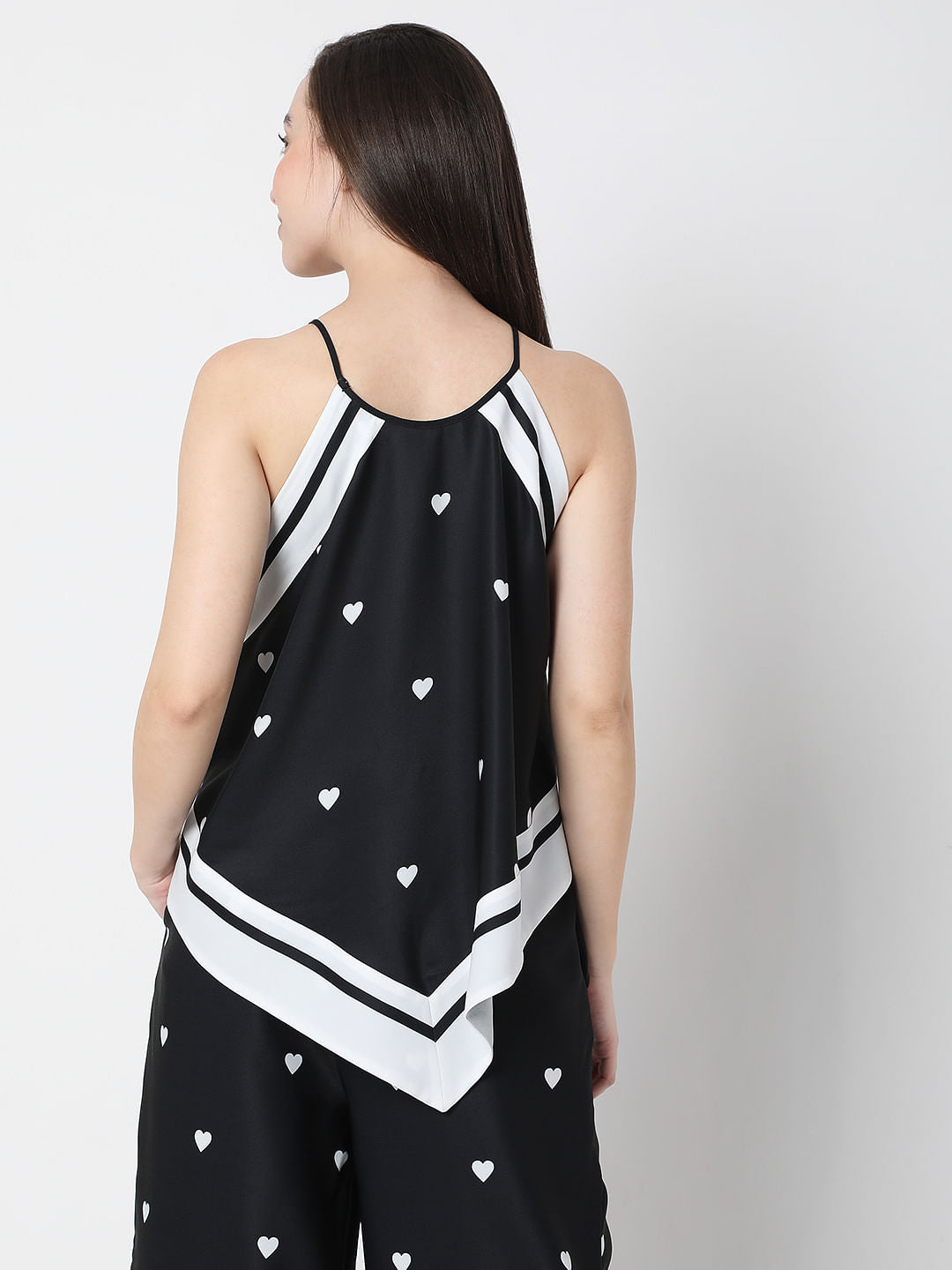 Black Halter Neck Co-Ord Top