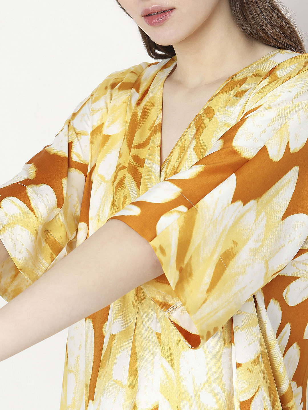 Yellow Floral Shift Dress