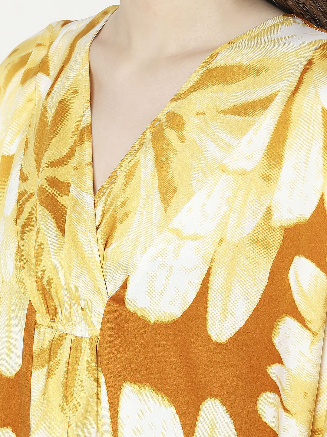 Yellow Floral Shift Dress